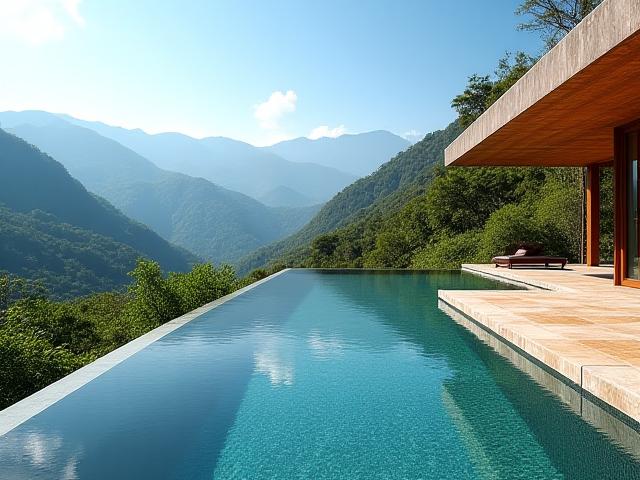 Piscina Infinita con vista panorámica en Llanogrande